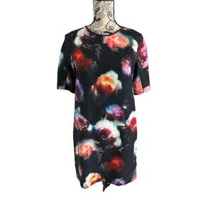 PAUL SMITH Black Label Floral Blur Short Sleeve Shift Dress Size 42 US XL